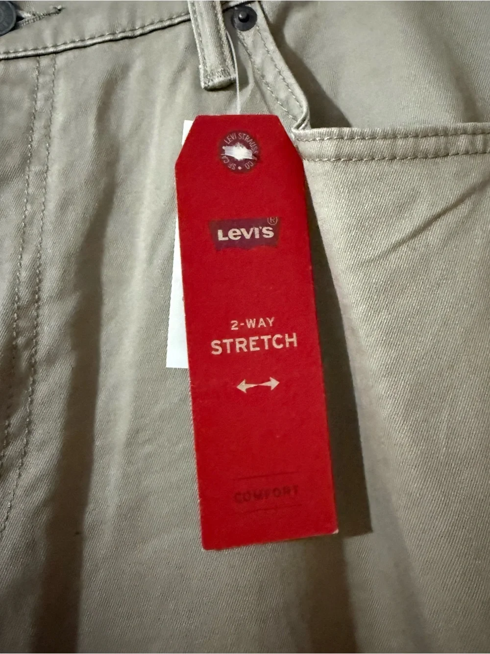 Levi's Men's Khaki Stretch Chinos - Light Tan